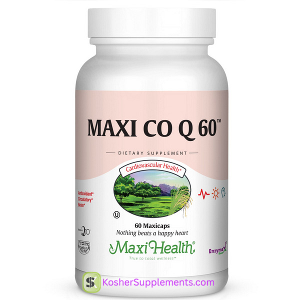 Maxi Health Maxi CO Q 60 Capsules kosher CoQ10 supplement